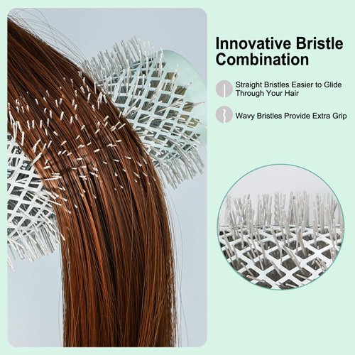 EAGLE FORTRESS Professional Round Hair Brush for Blow Drying with Ceramic + Ionic, Round Brush for Blow Out with Innovative Bristle Combination Round Brush for Bangs, Blowout, Styling (1.69 in)