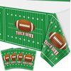 4 Pack Football Themed Tablecloths Disposable Plastic Football Table Cover Supplies Rectangular Game Day Tablecloth Football Field for Tailgate Football Party Decorations, 51'' X 86'' (4 Pack)