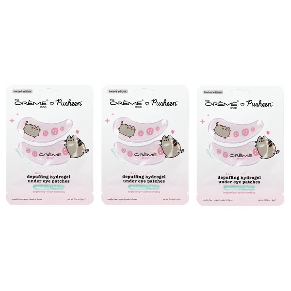 The Crème Shop X PUSHEEN Dream Bright Depuffing Hydrogel Under Eye Patches with Vitamin C & Retinol | Brightening & Smoothing | Vegan & Cruelty-Free