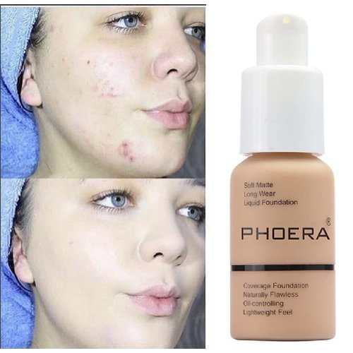 PHOERA Foundation, Flawless Soft Matte Liquid Foundation Makeup for Women. (103# Warm Peach)