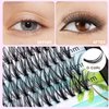 Dedila 200Pcs Handmade Individual False Eyelashes Thickness 0.07mm D Curl Mixed 10-12-14mm /11-13-15mm/12-14-16mm/16-18-20mm 3D Volume Cluster Eye Lashes Etensions (10-12-14mm)