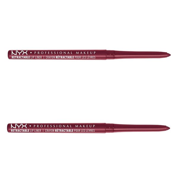 Pack of 2 NYX Professional Makeup Retractable Mechanical Lip Liner, Plum MPL16