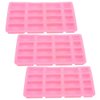 STOBOK 3pcs Miniature Brick Silicone Molds Nonstick Mini Brick Resin Exoxy Mold for DIY Crafts Concrete Plaster Resin Fondant Chocolate
