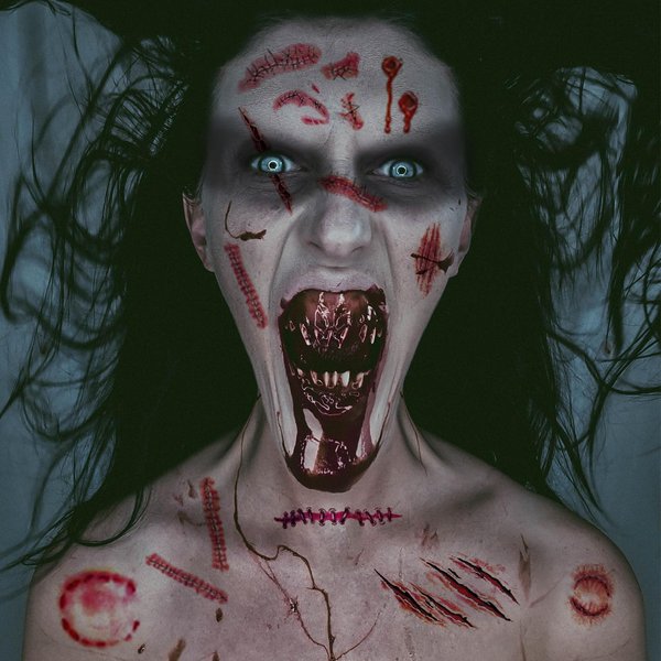 70+PCS 10 Sheets Fake Scars Temporary Tattoos, Horror Realistic Scary Blood Zombie Face Stickers, Halloween Simulation Wounds Stitches Body Makeup, Chucky Cosume Prank Cosplay Kids Men Women Adults B