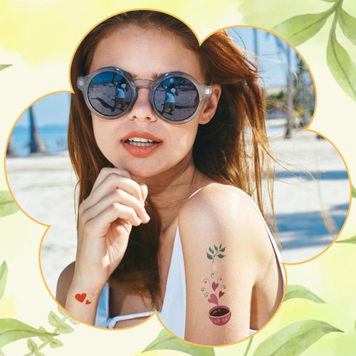 60 Pieces Tea Party Temporary Tattoos Birthday Party Decorations Supplies Favor, Teapot Teacup Cupcakes Tea Kettle Fake Tattoo Stickers for Kids Girls Boys Gifts