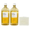Bath & Body Works Aroma Simply Unwind Sandalwood & Vanilla 2 Pack Body Wash + Foam Bath Bundle with a Natural Oats Bar Soap - Full Size