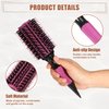 VOCOSTE Round Hair Brush, Hair Brushes for Women, Nylon Bristle Pins Round Brush, Styling Hair Brush for Wet, Dry, Wig, Straight Hair, Pink, 10.04"x2.76"