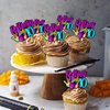 18pcs Glitter Bowling Ball Dessert Cupcake Topper Bowling Rolling into 10 Theme Decor Supplies Boys Girls Happy 10th Birthday Party Decorations