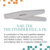 Nail Tek The Finisher File, Professional Double-sided 240/400 Grit Nail File to Shape and Smooth Acrylic, Gel, and Natural Nails, Nail Polish Remover, Must-Have Manicure and Pedicure Kit Tool, 6 Pack