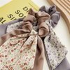 4PCS Bow Hair Scarf Scrunchies Floral Hair Scarf Ties Satin Hair Ribbon Scrunchy Ponytail Holder for Women and Girls
