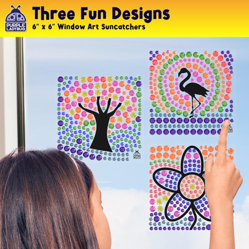 SUNGEMMERS Window Art Kids Crafts - Fun Arts and Crafts for Kids Ages 8-12 & Birthday Gifts for Girls 6 7 8 9 10 Year Old - Crafts for Girls 8-12, Christmas Gifts for Kids 6-8 7-10 - Toys for Ages 5-7