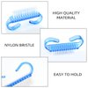 4 Pack Handle Grip Nail Brush for Fingernail Hand Cleaning Scrub Brushes Fingernail Cleaner Nails Scrubber Brushes for Toes Fingernails Women and Men Pedicure Fingernail Scrubbing Brush Kit (4 Colors)
