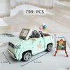 HOUXIPUPY Mini-Cabriolet Car Building-Blocks Set- Technic Mini 2 in 1 Vehicle Vacation Car Model Construction Building Blocks Collection Set 779 PCS for Adults and Family