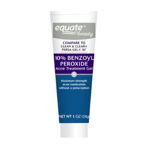 Equate 10% Benzoyl Peroxide Acne Treatment Gel, 1oz, Compare to Clean & Clear Persa-Gel 10 (1 Pack)