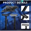 100 Pcs Disposable Razors Twin Blade Shaving Razor for Men Women Stainless Steel Bulk Razors with Clear Safety Cap Hospitality Quality Shavers Apply to Hotel Camping Traveling Home Apartment, Black