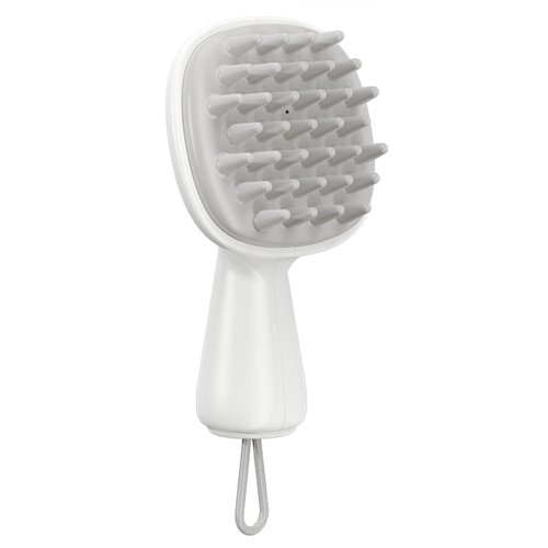 HADADER Scalp Massager and Exfoliator,Silicone Hair Head Scrubber with Long Handle for Hair Growth and Dandruff Removal,Shampoo Wet Brush and Hair Shower Comb(White)