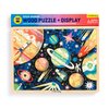 Mudpuppy Space Mission – 100 Piece Wooden Puzzle and Display Stand for Room Decor with Bright and Bold Illustrations of Outerspace for Kids