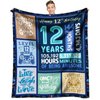 SIKLTY 12 Year Old Boy Gifts, Birthday Gifts for Age 12 Boy, Cool Presents for 12 Year Old Boys, Boys 12 yr Old Gift Ideas, 12th Birthday Decorations for Boy Throw Blanket 60 x 50 Inch