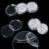500 Pcs 25 mm Coin Holder Capsules Clear Round Plastic Coin Container Case for Coin Collection Supplies