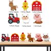 36 Pcs Farm Themed Party Supplies,Include Farm Animals Centerpieces Farm Birthday Banner and Foil Latex Balloons, Indoor and Outdoor Farm Animals 3D Table Decoration