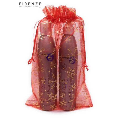 Firenze Professional Color Protection Bundle - Silver Hair Shampoo and Conditioner Pack with Free Red Gift Bag, Pack of 3