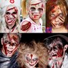 VANTATY 215+ PCS 30 Sheets 3D Fake Scars Tattoo Temporary Halloween Makeup Kit, Fake Stitches Tattoos Cut Scary Face Wound Blood Chucky Scars Tatoos For Kids Women Men Boys Girls Zombie Sticker