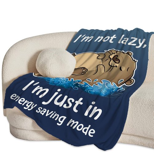 reoqeosy Otter Blanket Sea Otters Gifts for Boys Girls Women Men Cozy Fleece Otter Throw Blanket Stuff Animal Plush Blankets for Bed Decor 50"x40"