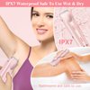 RIYUETAN Bikini Trimmer for Women Electric Razors for Women, Double Head Dual Purpose Hair Trimmer Women Ipx7 Waterproof Wet & Dry Use,Womens Electric Shaver for Legs Underarm (Pink)
