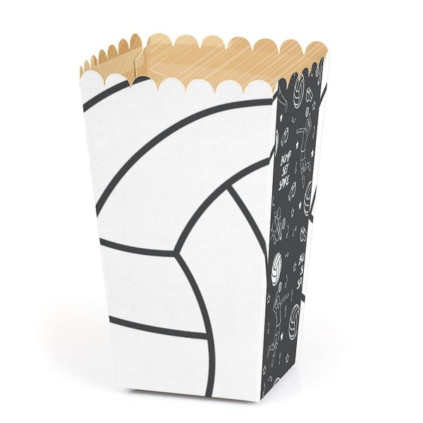 Bump, Set, Spike - Volleyball - Baby Shower or Birthday Party Favor Popcorn Treat Boxes - Set of 12