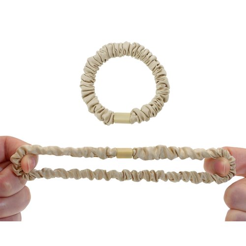 Penta Angel Silk Satin Hair Ties 12Pcs Small Thin Hair Elastic Scrunchies Bands Skinny Ponytail Holders Accessories for Women Girls Thick Thin Curly Hair (Neutral Color)