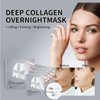 Ueseinl 4 PACK Deep Collagen Overnight Mask, Bio-collagen Face Hydrogel Mask Korean Skincare Facial sheet masks for lifting, firming, and Elasticity Improvement (Collagen Mask)