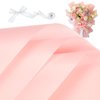 ZORRITA 20 Sheets Flower Bouquet Wrapping Paper, Waterproof Flower Wrapping Paper with Ribbons Floral Paper Florist Supplies, 22.8 x 22.8 inch (Pink)