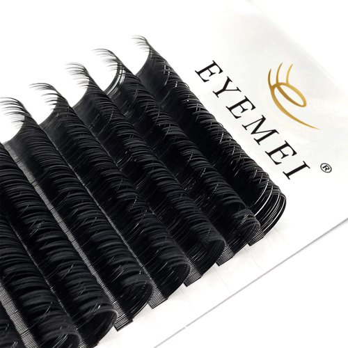 Eyelash Extensions 0.15 D Curl Natural Faux Mink Eyelash Extensions Individual Lashes Extension 14mm Tray Salon Use by EYEMEI