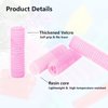 MOODKEY 24PCS Self Grip Small Hair Curlers Set Nylon Hair Rollers, Heatless Pro Salon Hairdressing Curler Tools for Women, Medium Short Hair (0.8in, Pink)