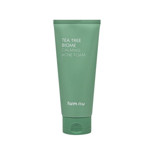 FARMSTAY TeaTree Biome Calming Acne Foam - Gentle Daily Facial Cleanser for Sensitive Skin, Korea...