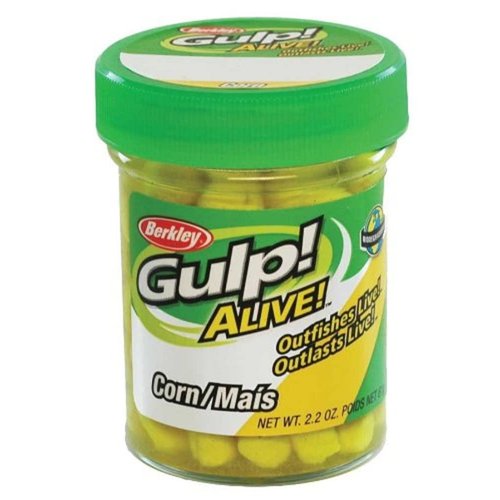 Berkley Gulp! Alive! Corn Fishing Bait, Yellow, Extreme Scent Dispersion, Great Replacement for Natural Corn, Ideal for Trout, Bass, Crappie, Catfish and More