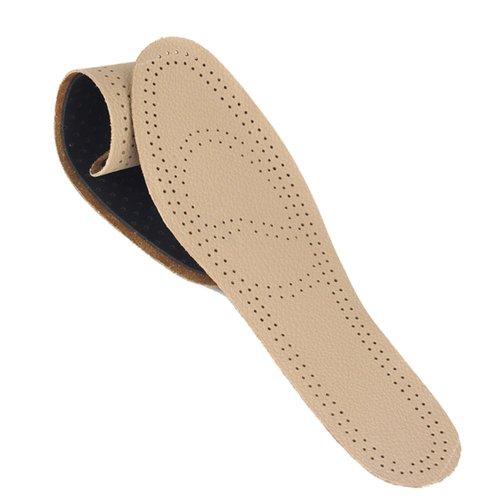 2 Pairs Premium Leather Insole Comfortable Shoe Pads, Mens or Womens Breathable Shock Absorber Insoles (EU 39-40-2 Pair)