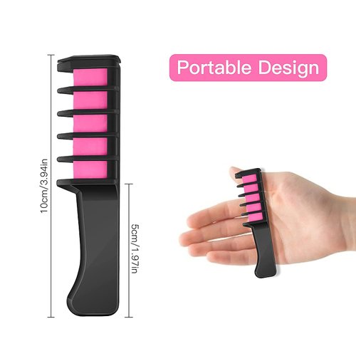 MSDADA Hair Chalk for Girls Kids-New Hair Chalk Comb Temporary Bright Washable Hair Color Dye-4 5 6 7 8 9 10 Year Old Girl Gifts Toys for Christmas,Halloween Cosplay Birthday-5 Pcs Pink+5 Pcs Purple