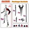 QAONIE 3D Printed 5.54-inch Multi-Jointed Action Figures Dummy13, Full Body Mechanical Movable Toy, Multiple Accessories, Hand Painted Figure, Desk Decoration, Creative Gifts (Z-Devil's Hand)