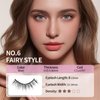Magnetic Eyelashes Kit, Soft Magnetic Eyelashes, Natural Look Reusable Glue-free Dual Magnetic Lashes with Applicator, Lightweight Dual Magnetic Lashes - No.6 FAIRY STYLE