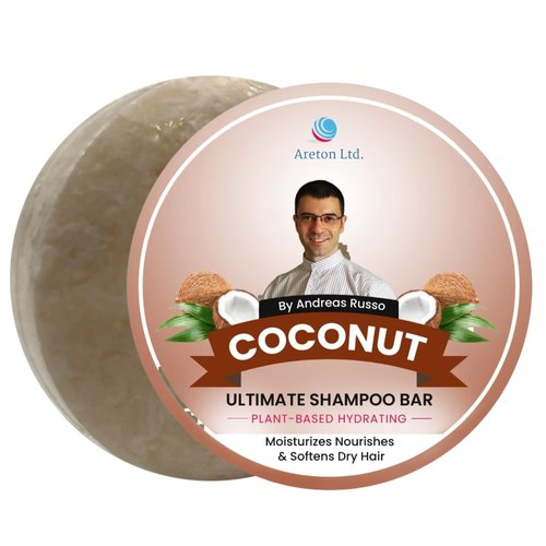 HandMade Solid Shampoo Bar – Natural Shampoo Bar and conditioner For Dry Hair, Hair Nourishment, Prevents Spilt Ends With Plant Based Hydrating SLS Free Shampoo Bar (Coconut)