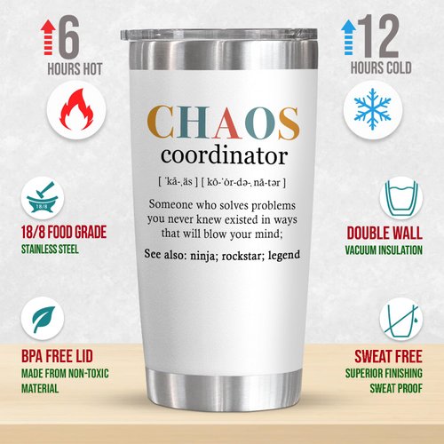 Coworker Gifts For Women, Gifts for Boss, Assistant, Teacher Appreciation, Inspiration Work Gifts For Coworkers, Christmas, Valentines Day, Birthday, Thank You Gifts, 20 Oz Stainless Steel Tumbler