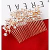 DaXi Wedding Hair Side Combs Bridal Hair Combs Bridal Shower Hair Clips for Brides and Bridesmaids