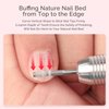 MelodySusie Nature Nail Buffer Nail Drill Bit 3/32'', Professional Safety Carbide Nail Bit for Nature Nail Bed File Cuticle Dead Skin Cleaning Nail Prepare, Two Way Rotate, Manicure Nail Salon Supply