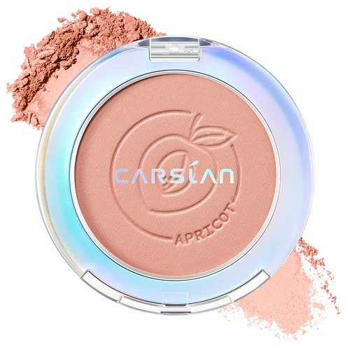 Carslan Face Blush, Powder Blush Makeup, Longlasting Highly Pigmented Face makeup, Smooth, Vegan & Cruelty Free, 1 Count, 01 APRICOT