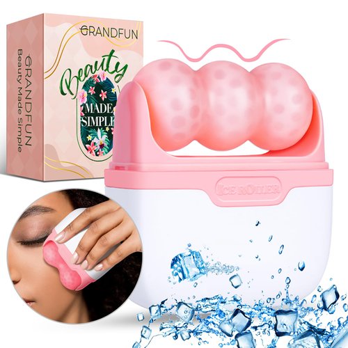 Valentines Day Gifts for Her Travel Ice Roller for Face and Eye - 2 in 1 Skincare Face Roller Facial Massager Beauty Skin Care Tools Travel Essentials Mothers Day Gifts for Mom Women Wife Girls Adults