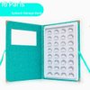 16 Paris Eyelash Storage Book Portable Eyelash Organizer Holder Case Make Up Display Catalog Lash Container Box Glitter Cover Lash Empty Case (Green)