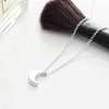 Yheakne Boho Moon Necklace Choker Silver Moon Phase Choker Necklace Crescent Moon Pendant Necklace Flat Moon Necklace Jewelry for Women (Silver)