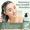 Rosemary Biotin Shampoo for Thinning Hair - Vegan Volumizing Shampoo for Fine Hair with Biotin and JOJOBA Oil, Hair Growth Shampoo For Hair Loss- Free from Sulfate, Silicone, and Paraben 11.8 oz