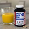 Yerba Prima Daily Fiber Caps - 180 Capsules - Soluble & Insoluble Dietary Fiber Supplement - Colon Cleanse - Gut Health - Vegan, Non-GMO, Gluten-Free